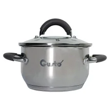 GT-1102-24 Каструля PRACTICO GUSTO (з силік.ручками), 24 см, 6,1 л