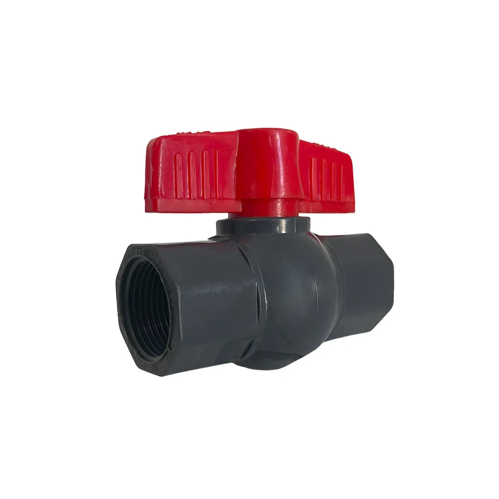 Кран ПВХ     3/4" ВВ (сірий) {190}