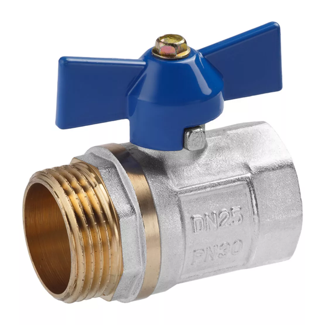 Кран кульовий VALVES   1" ВЗ (синій метелик) {80/8}