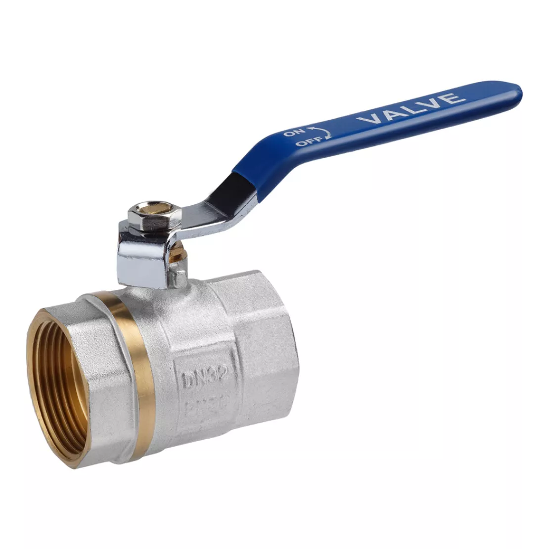 Кран кульовий VALVES  1 1/4" ВВ (синя ручка) {40/4}