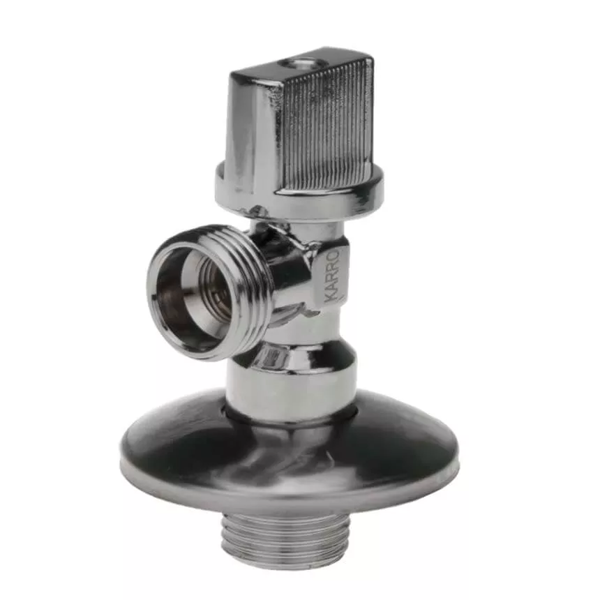 Кран прилад. кут. 1/2"*1/2" лат.куля, відбивач KARRO (KR-5001) {1}