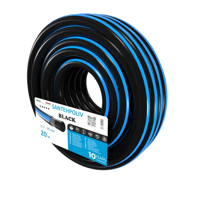 Шланг BLACK 1" x 20 м, 3х шар. (кратно 20) {20}