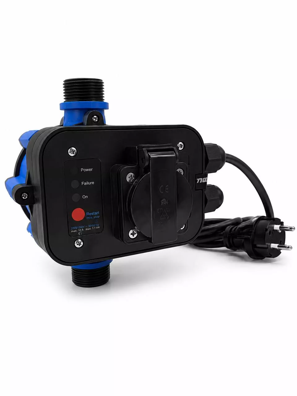 FORWATER HS-10S автом. прес-контроль, Restart, 1,1кВт, 1", 1,2м вилка, розетка на корпусі {12}